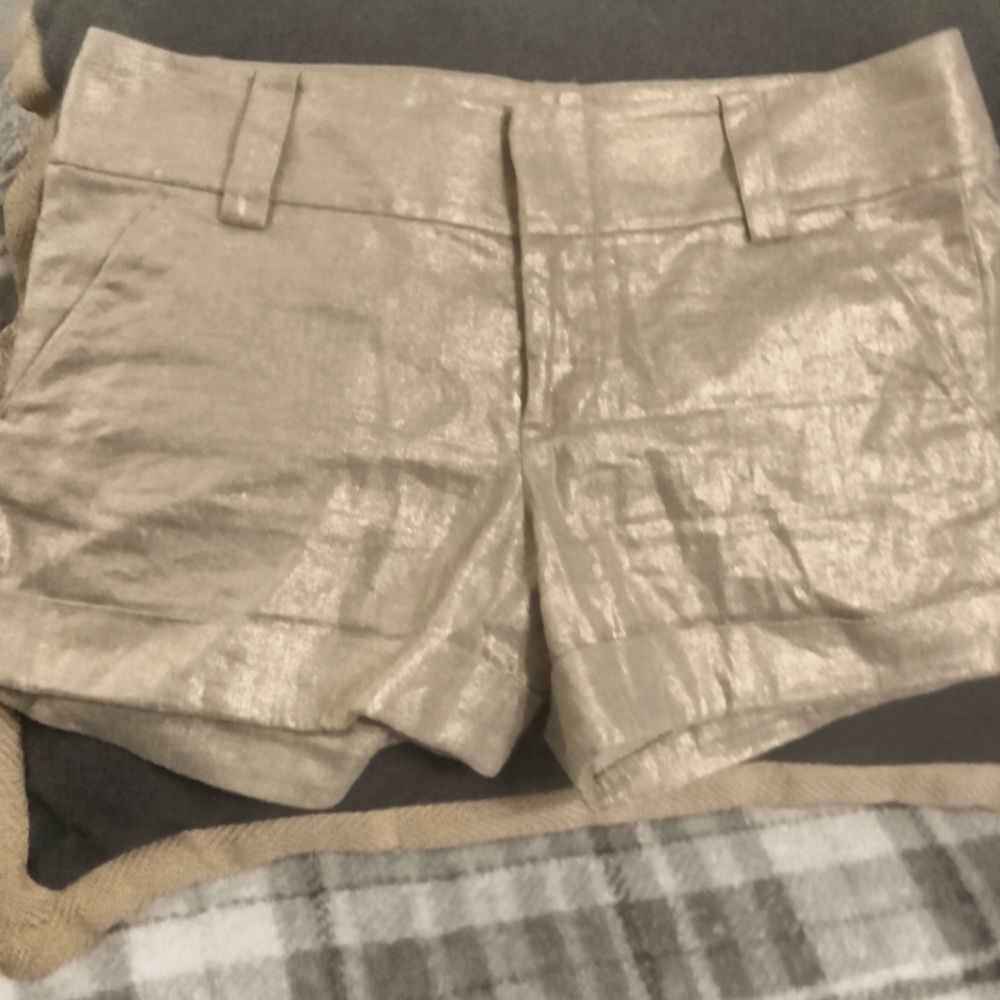Gold Alice + Olivia shorts